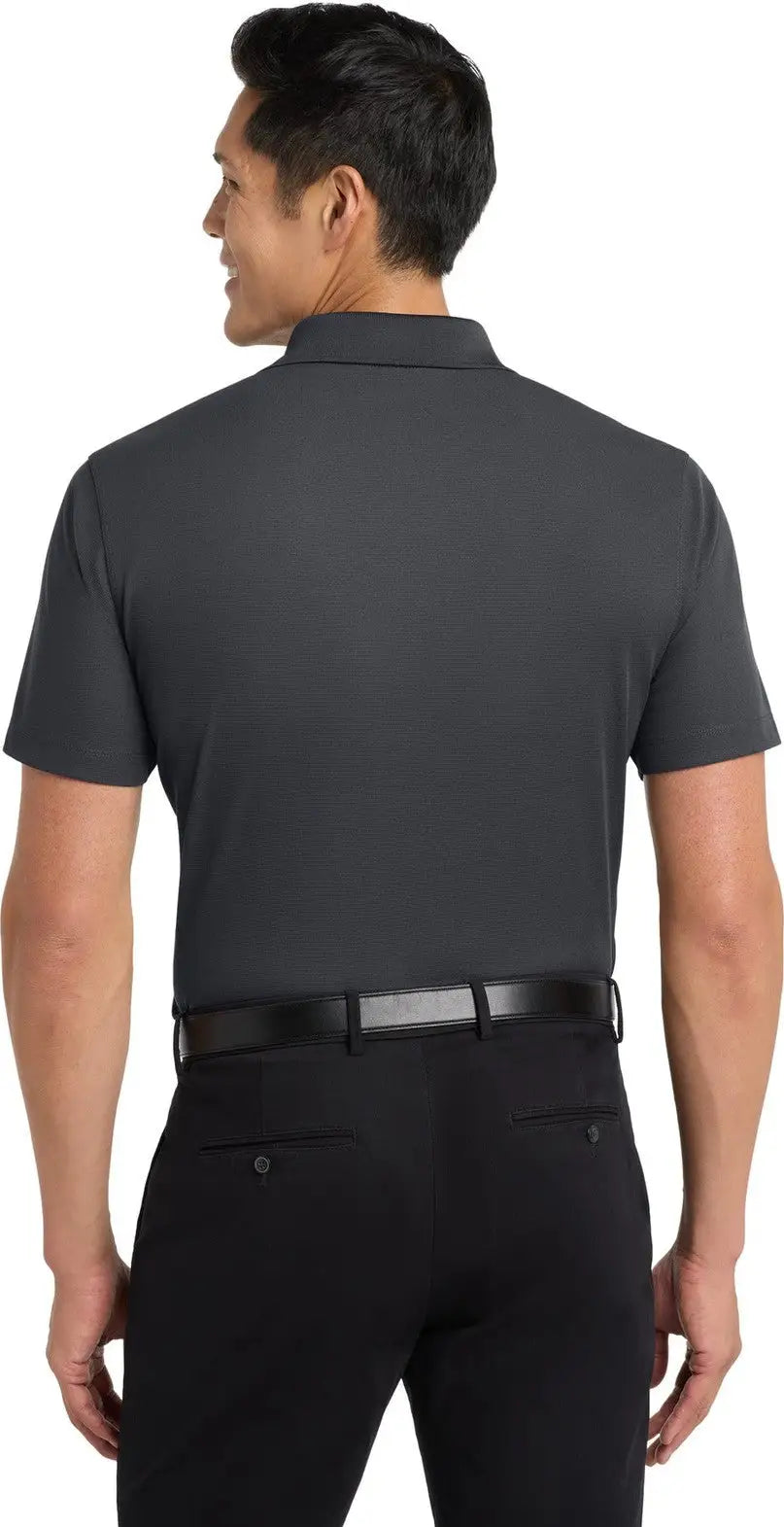 Port Authority K572 Dry Zone Grid Polo - Battleship Gray