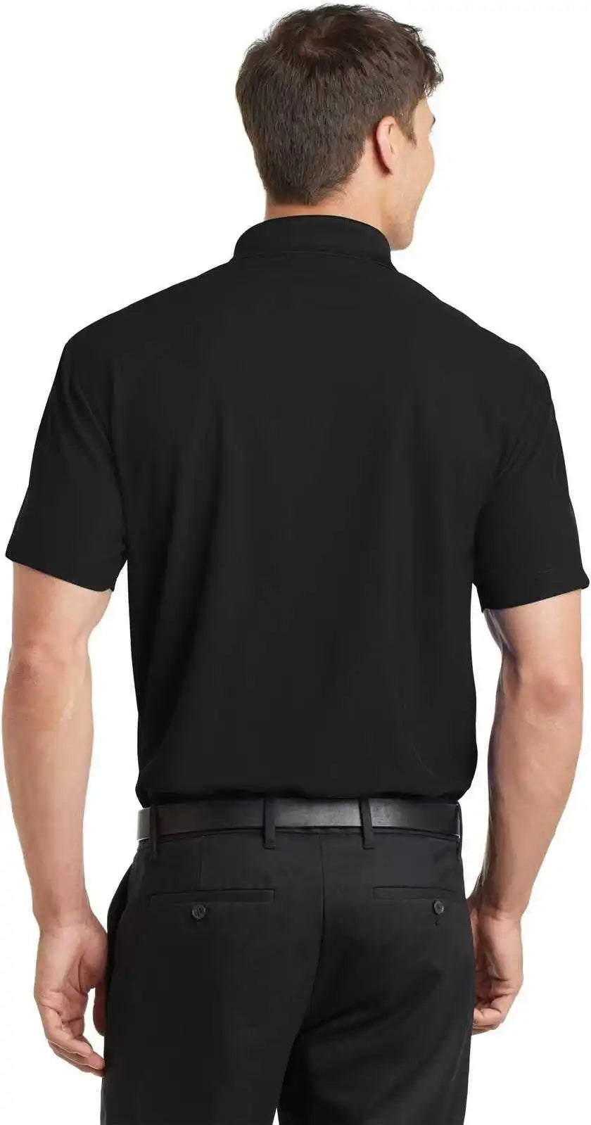 Port Authority K572 Dry Zone Grid Polo Black