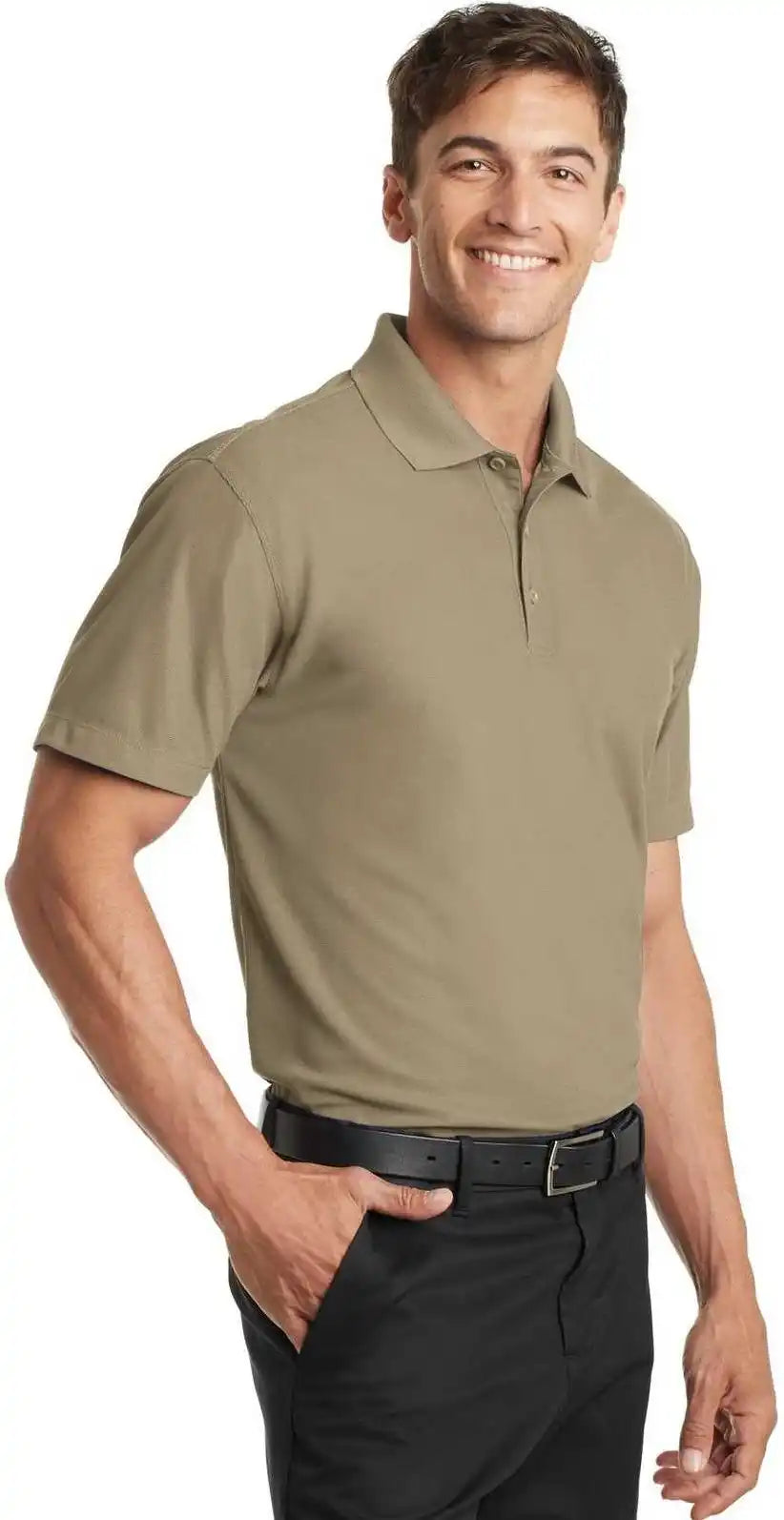 Port Authority K572 Dry Zone Grid Polo - Tan