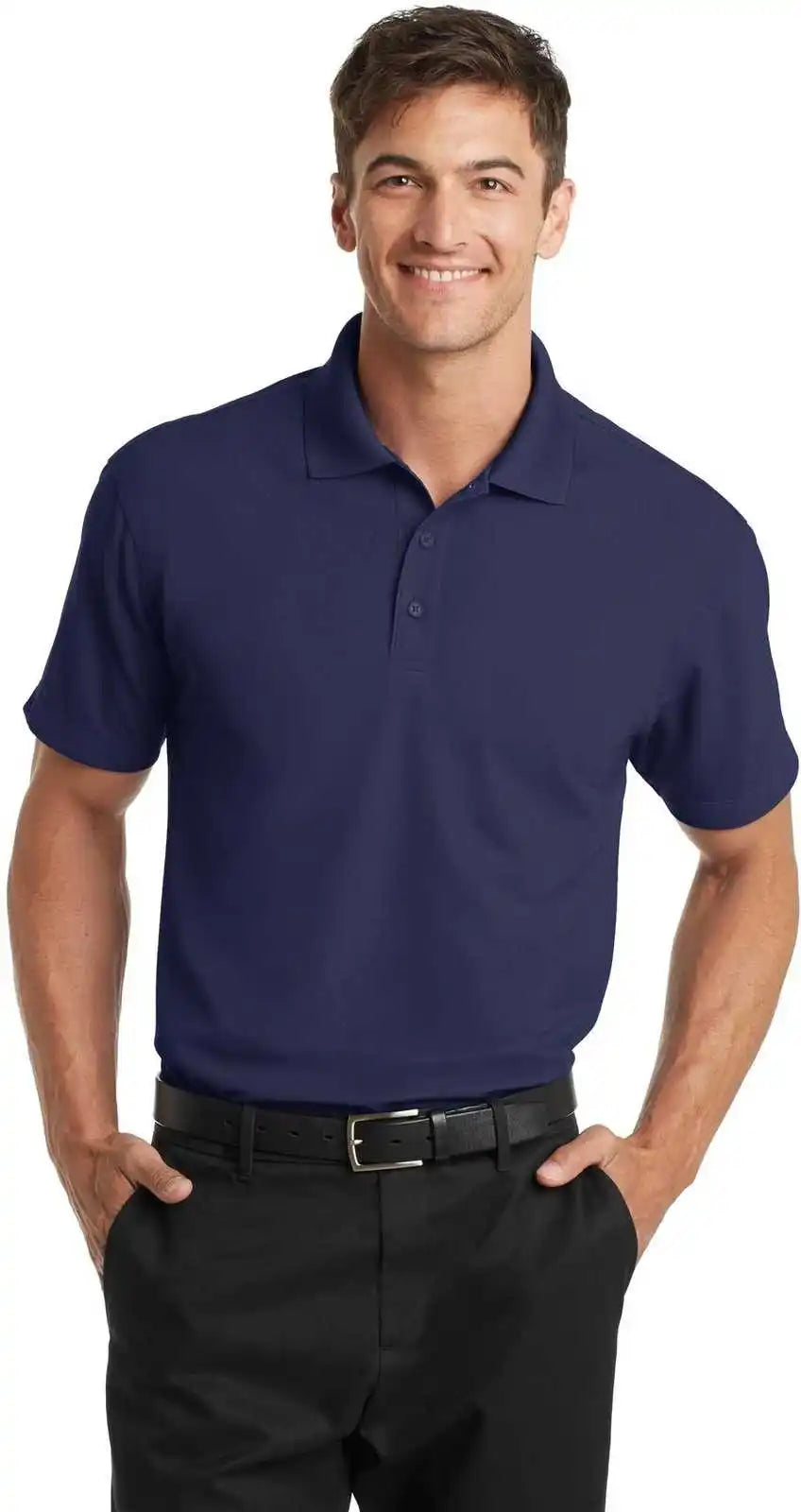 Port Authority K572 Dry Zone Grid Polo True Navy