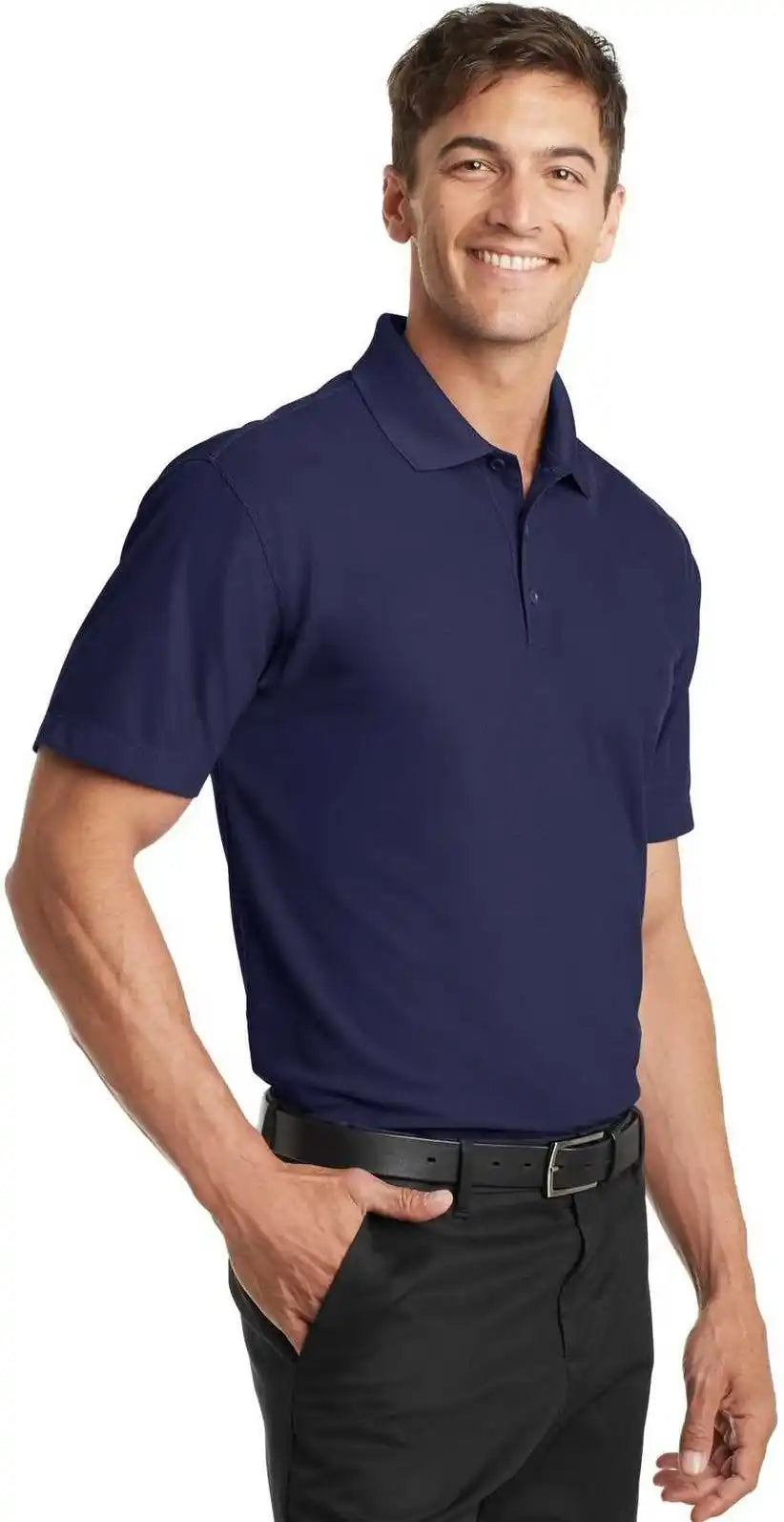 Port Authority K572 Dry Zone Grid Polo True Navy