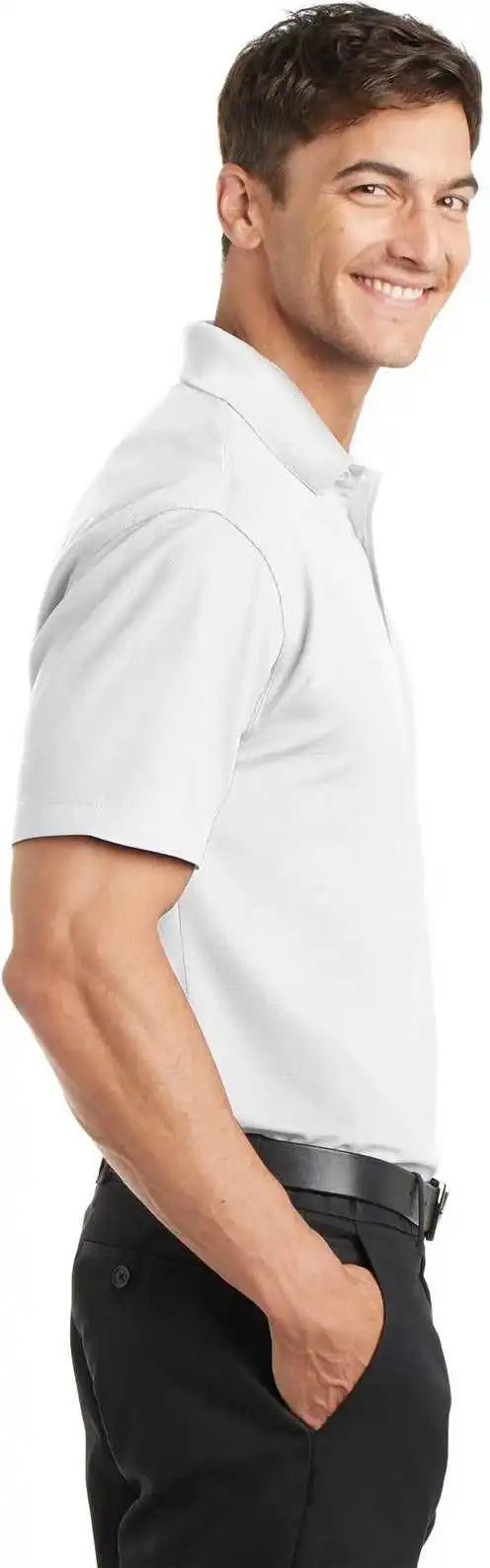 Port Authority K572 Dry Zone Grid Polo - White