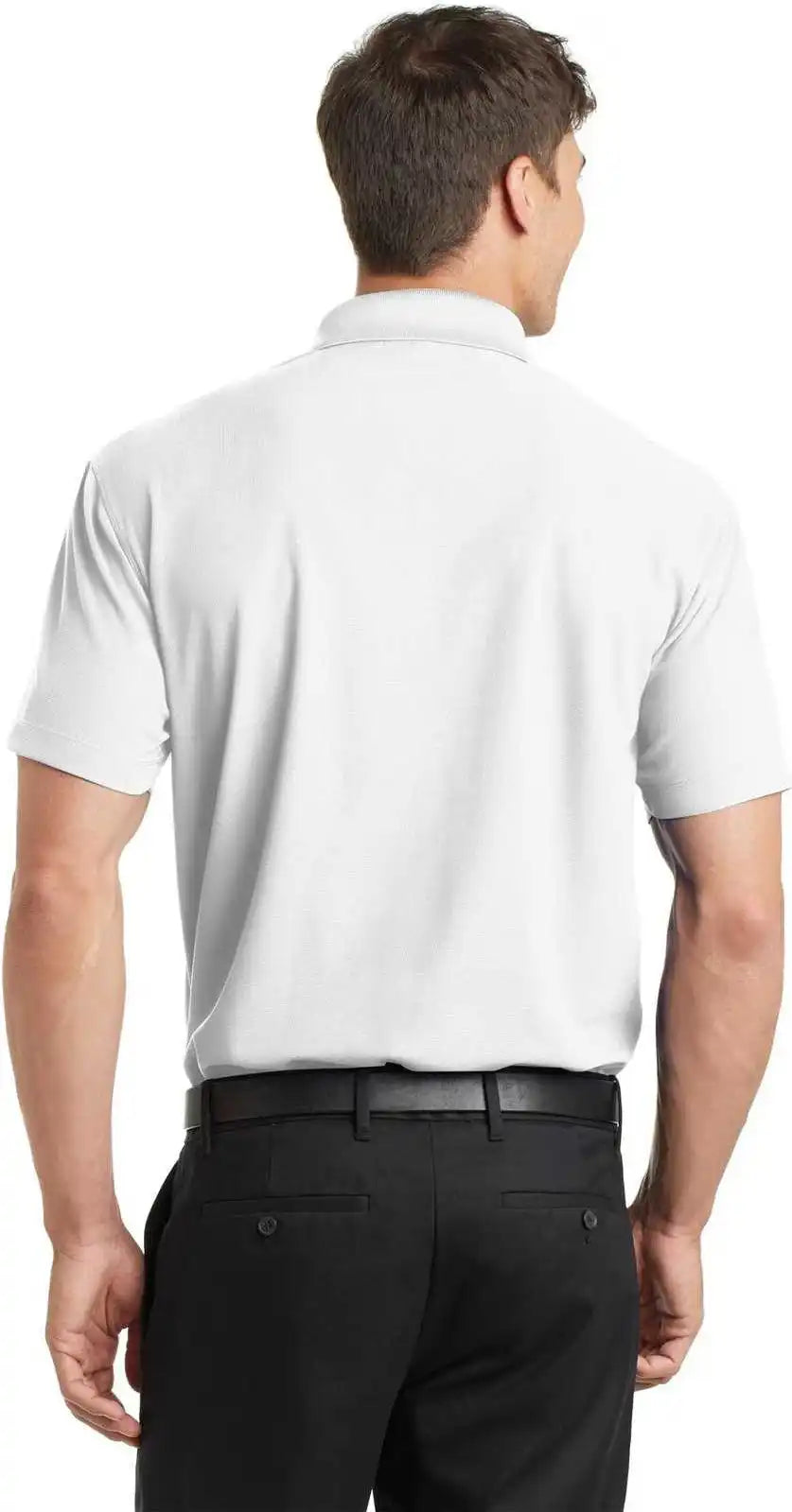 Port Authority K572 Dry Zone Grid Polo White