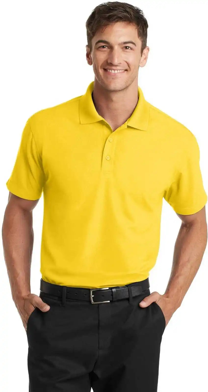 Port Authority K572 Dry Zone Grid Polo - Yellow