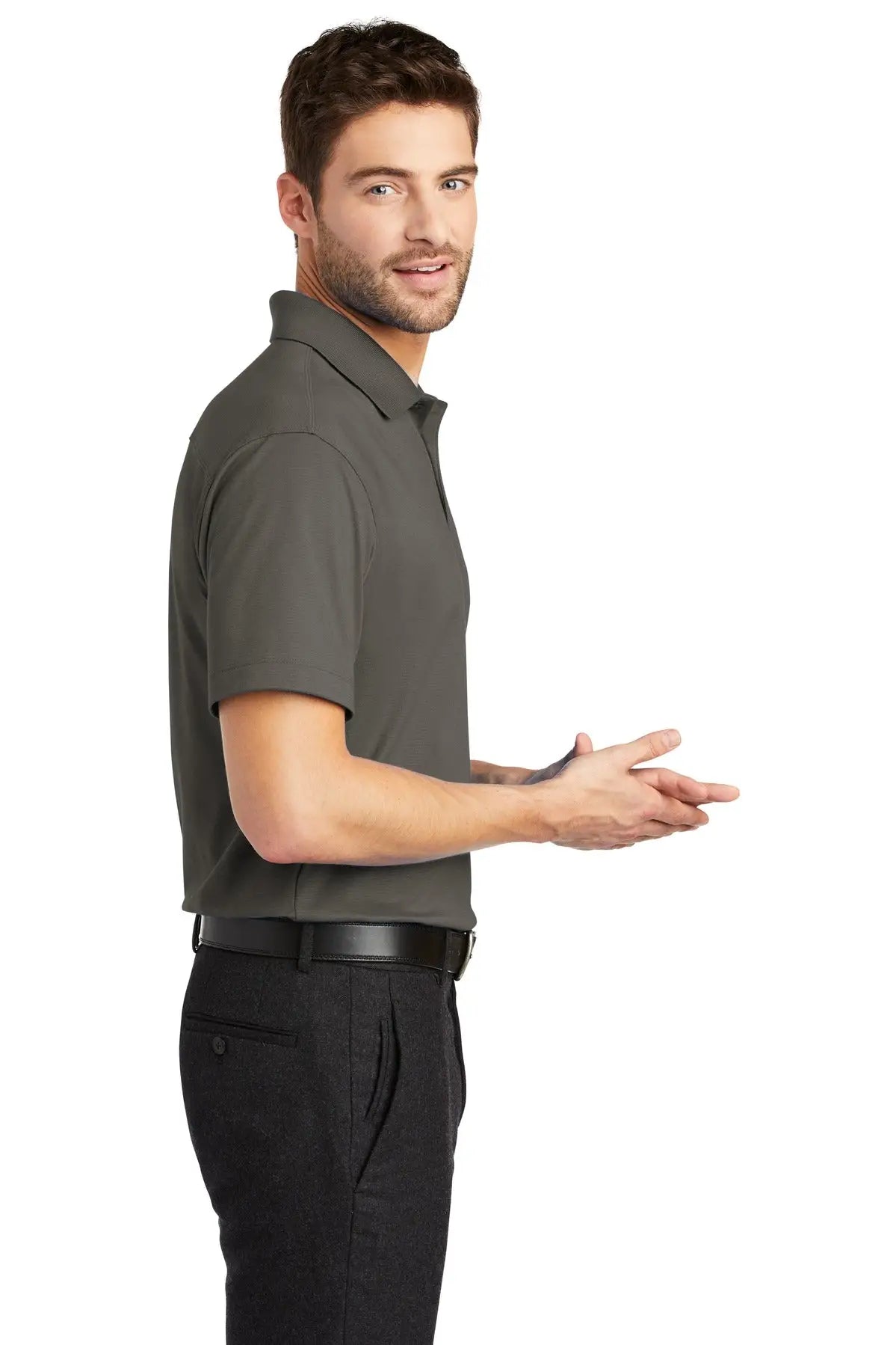 Port Authority K573 Rapid Dry Mesh Polo - Gray Smoke