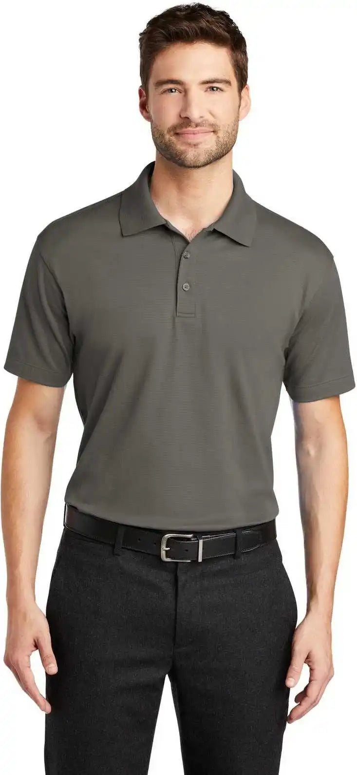 Port Authority K573 Rapid Dry Mesh Polo Gray Smoke