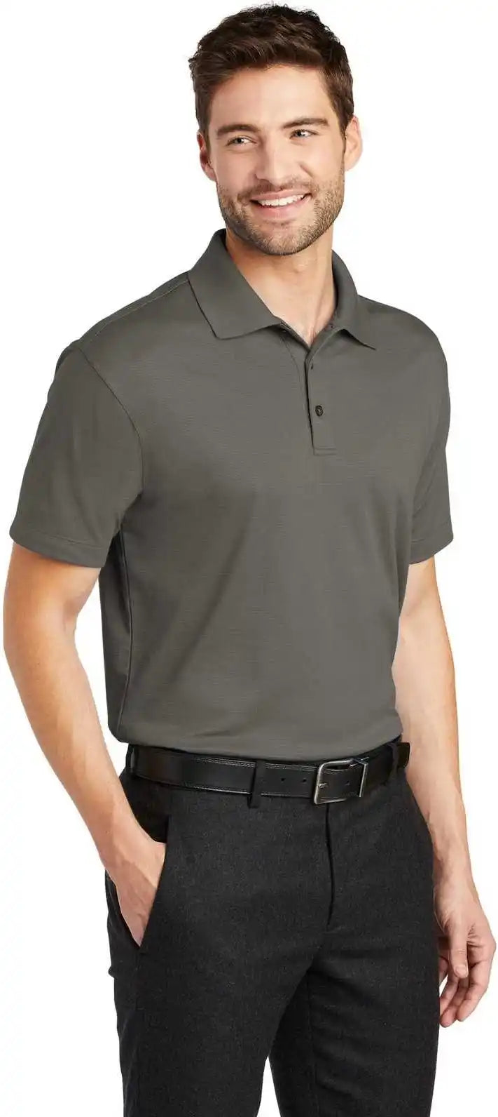Port Authority K573 Rapid Dry Mesh Polo Gray Smoke