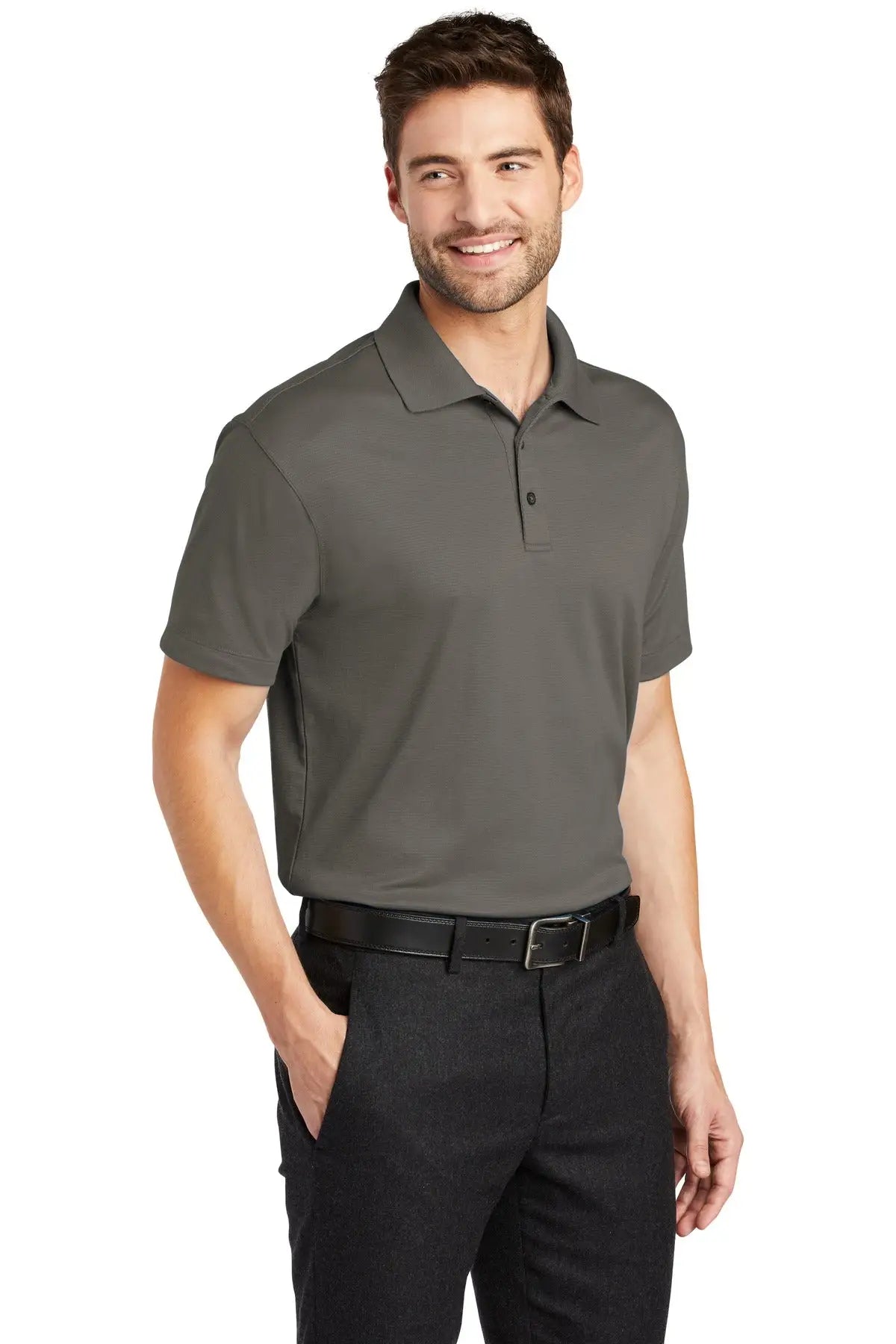 Port Authority K573 Rapid Dry Mesh Polo - Gray Smoke