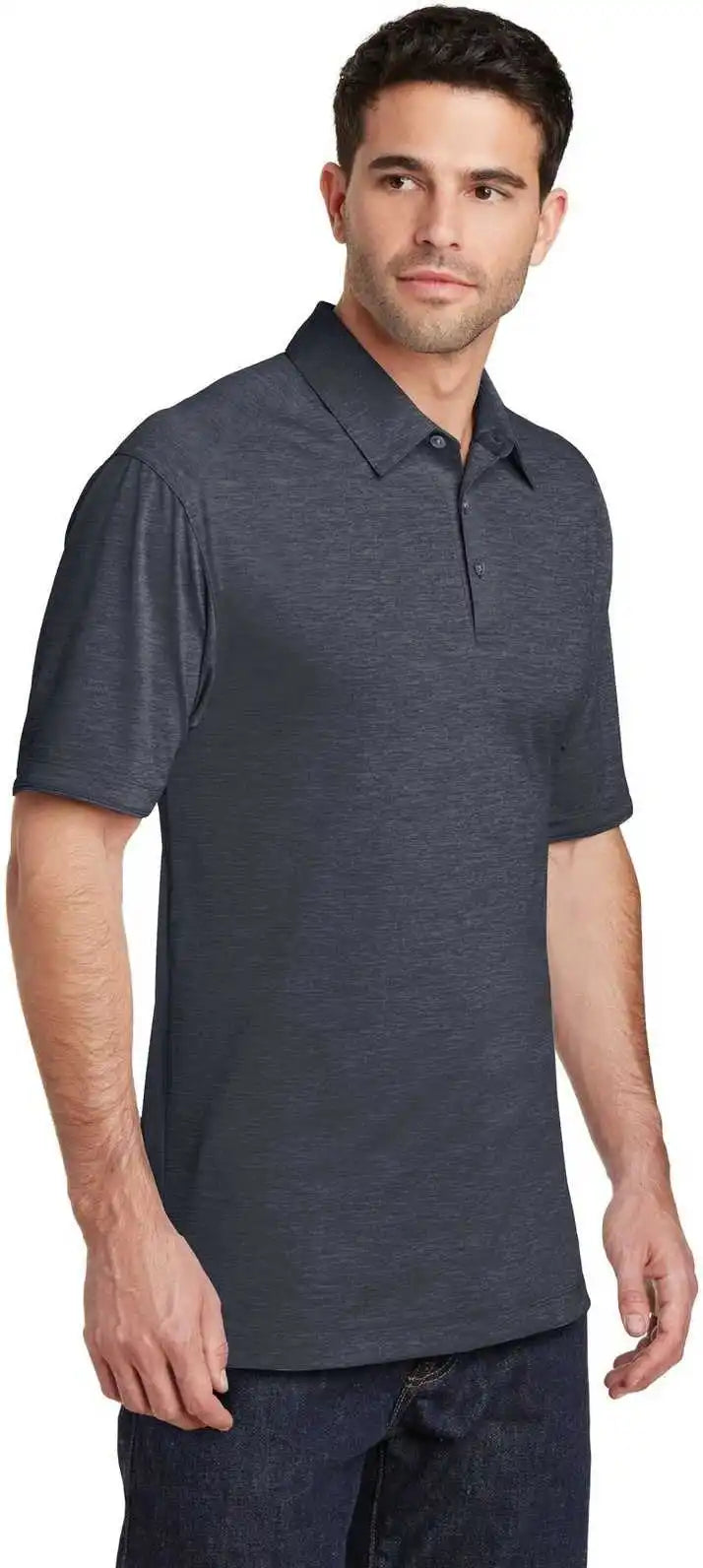Port Authority K574 Digi Heather Performance Polo Dark Gray
