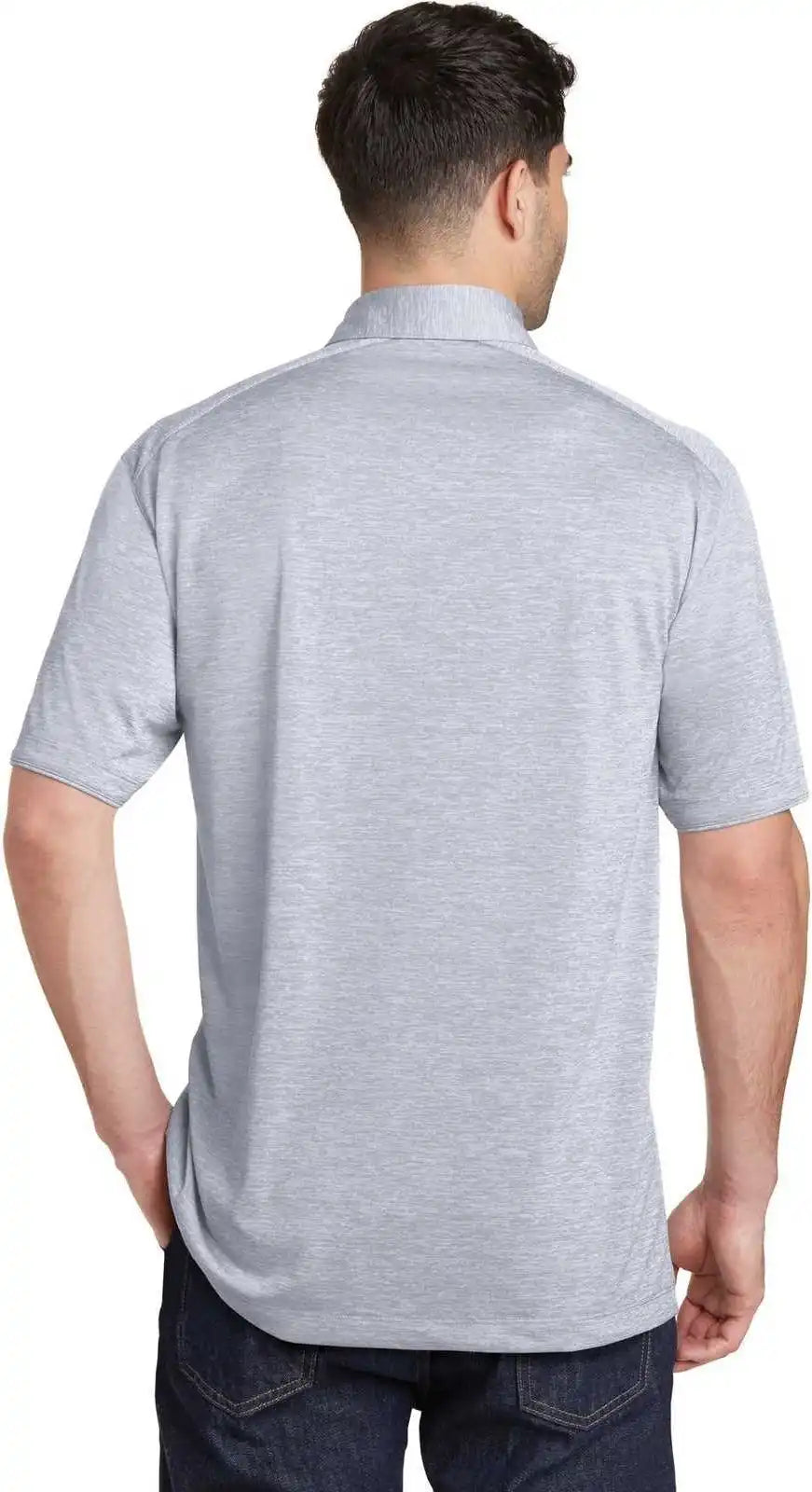 Port Authority K574 Digi Heather Performance Polo - Light Gray
