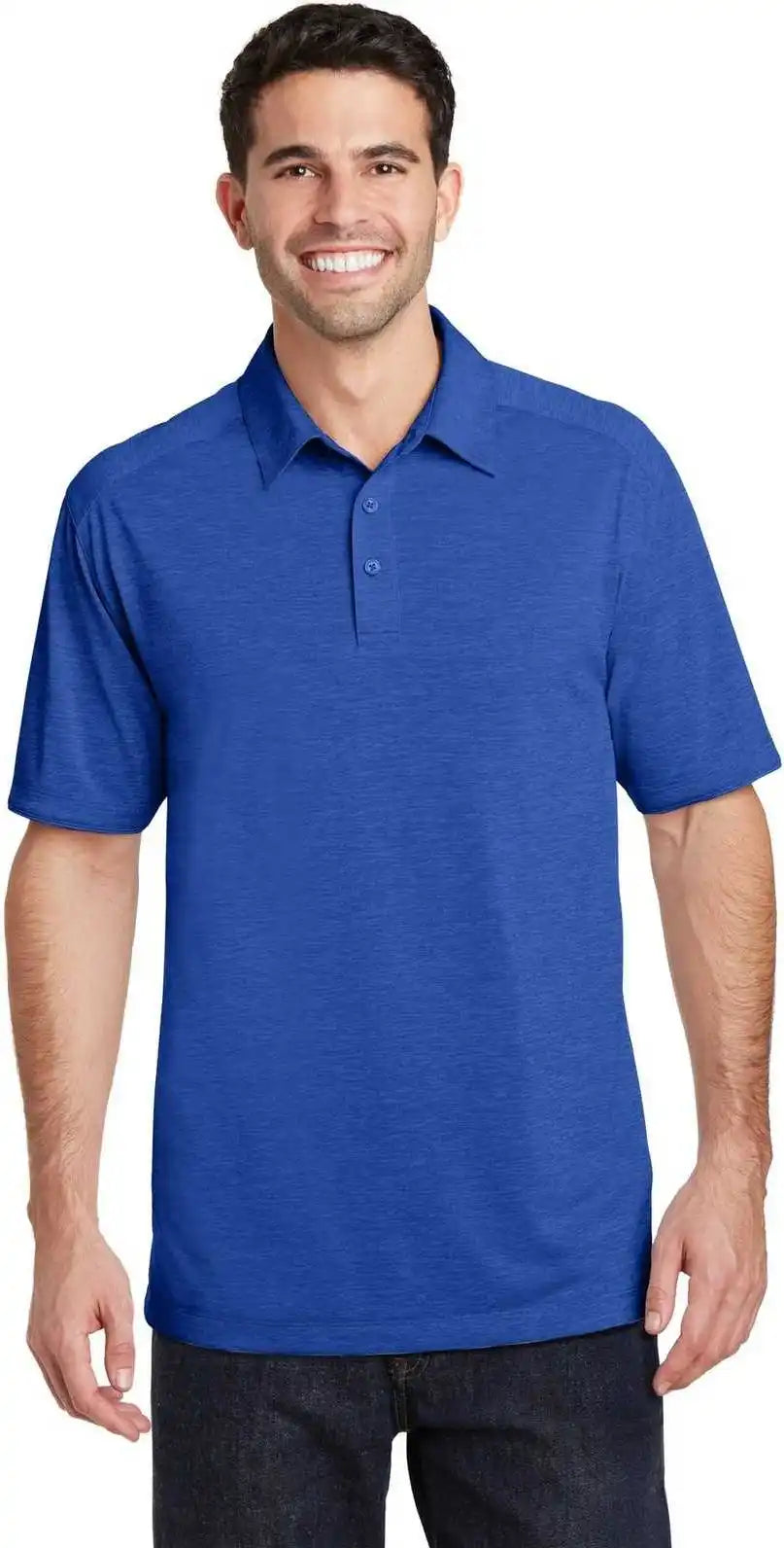 Port Authority K574 Digi Heather Performance Polo True Royal