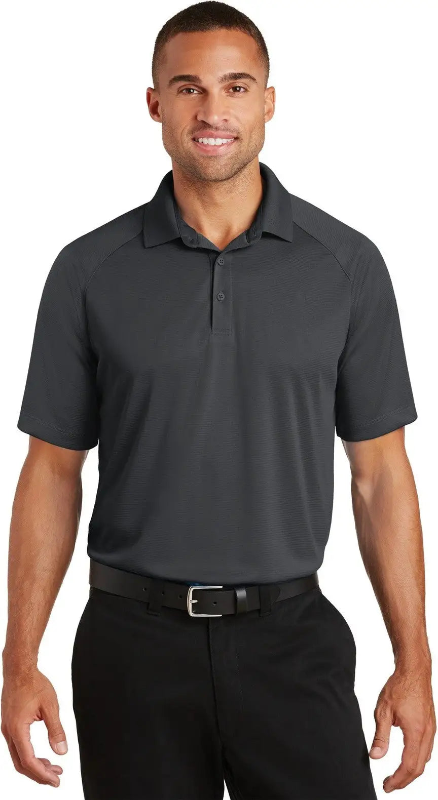 Port Authority K575 Crossover Raglan Polo - Battleship Gray