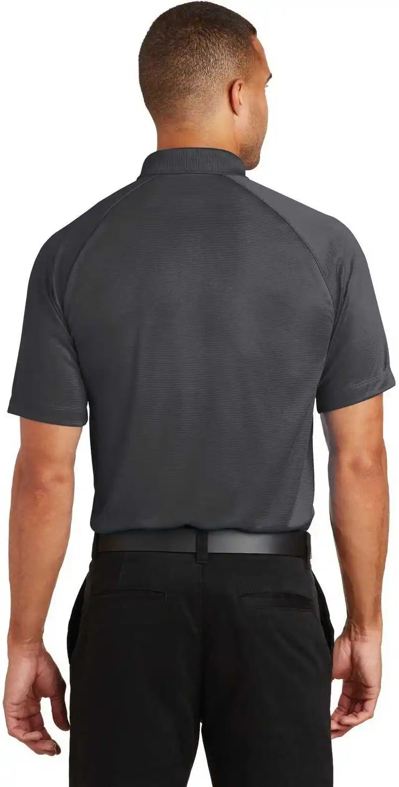 Port Authority K575 Crossover Raglan Polo Battleship Gray
