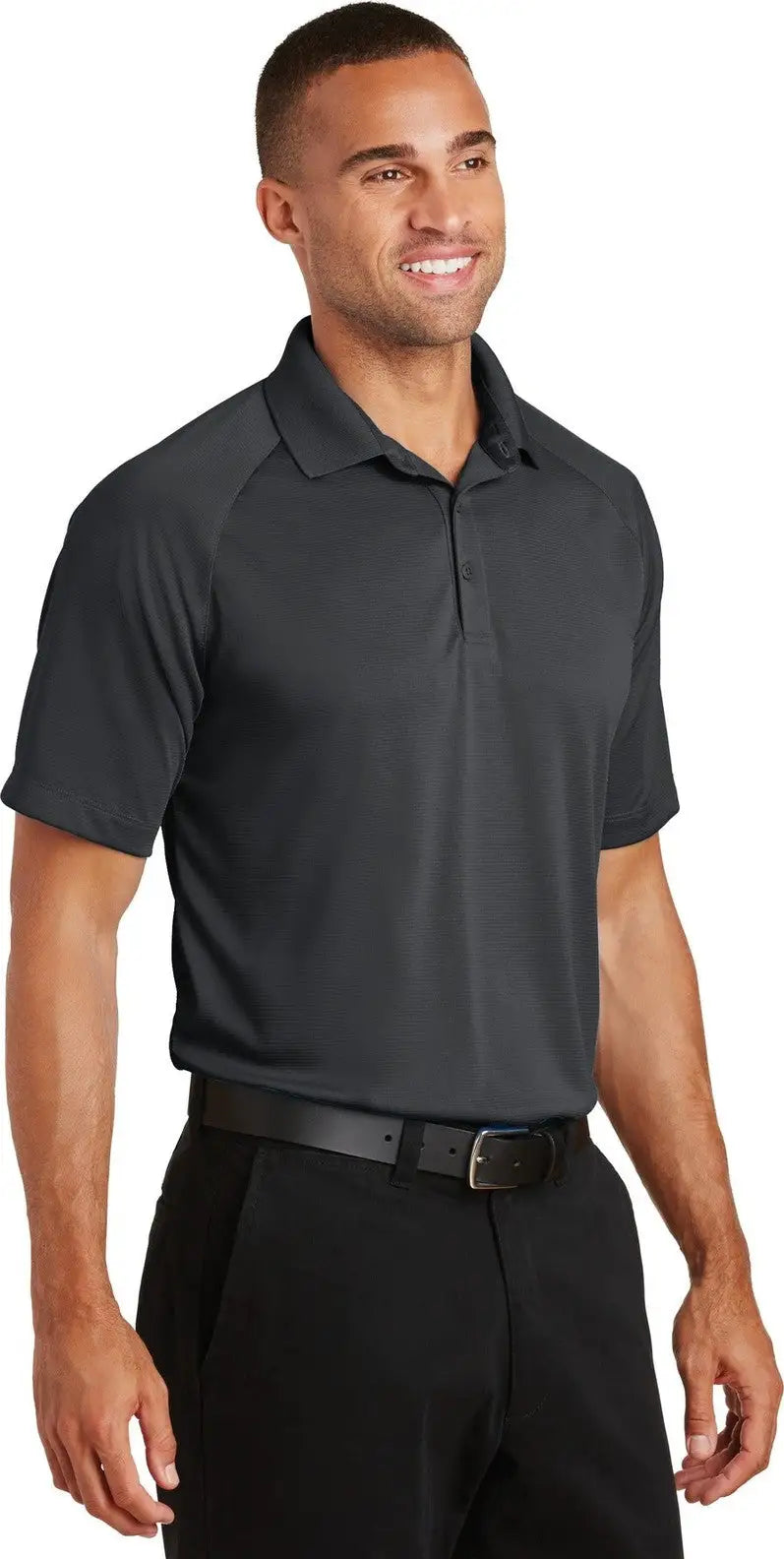 Port Authority K575 Crossover Raglan Polo - Battleship Gray