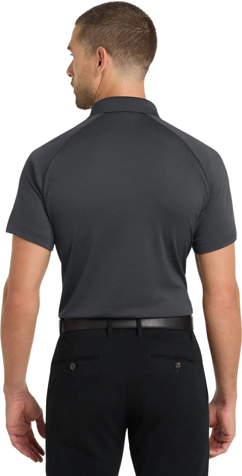 Port Authority K575 Crossover Raglan Polo - Battleship Gray