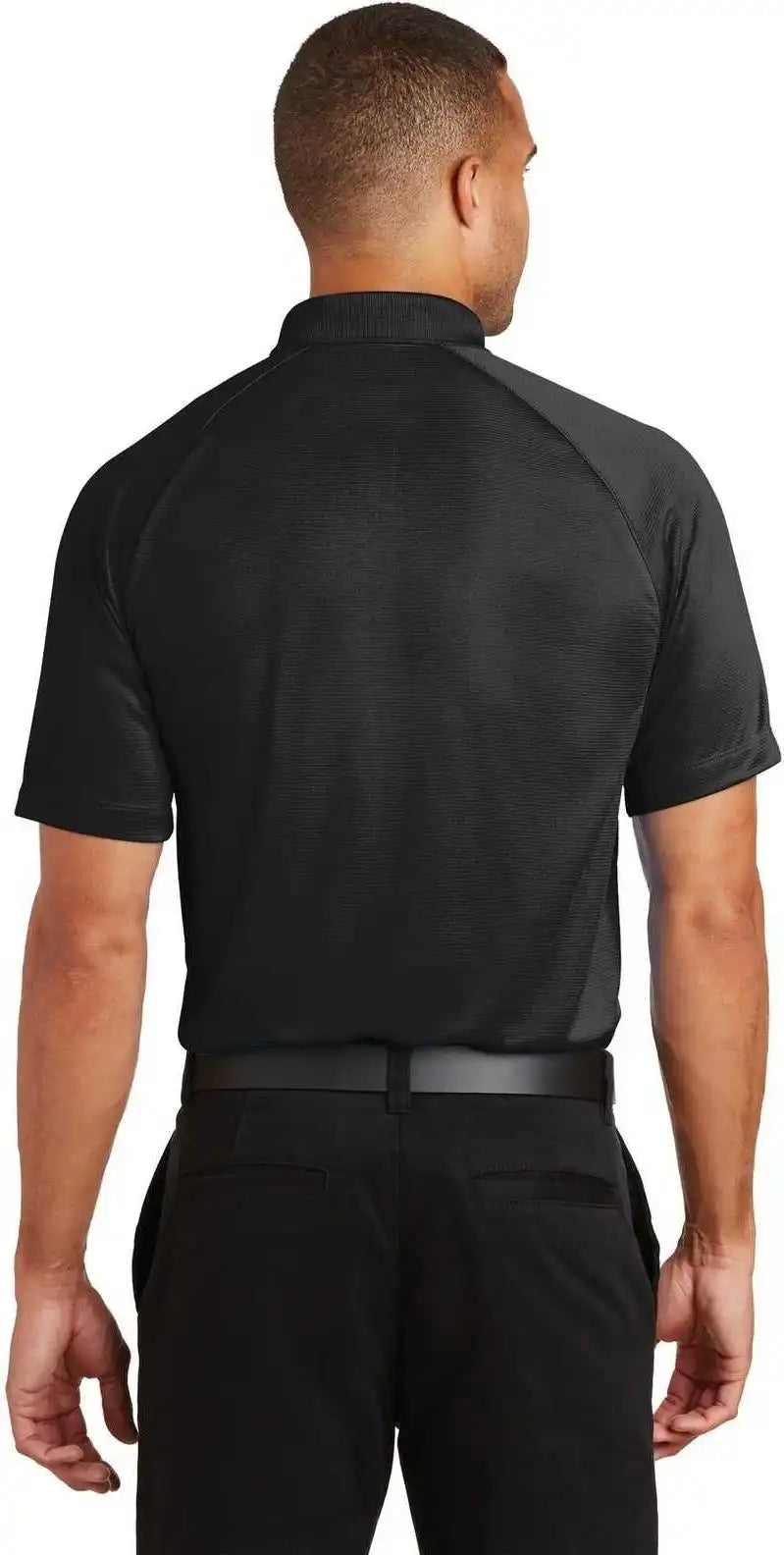 Port Authority K575 Crossover Raglan Polo Black