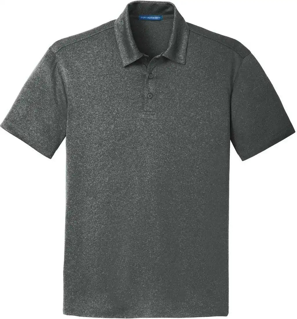 Port Authority K576 Trace Heather Polo Charcoal