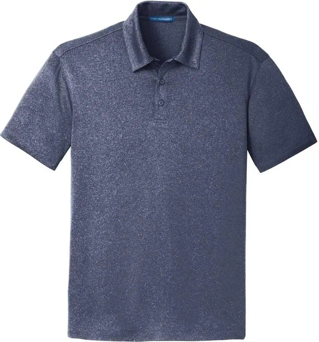 Port Authority K576 Trace Heather Polo True Navy