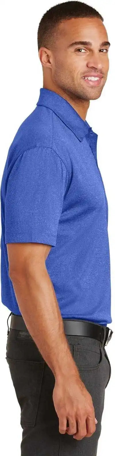 Port Authority K576 Trace Heather Polo True Royal