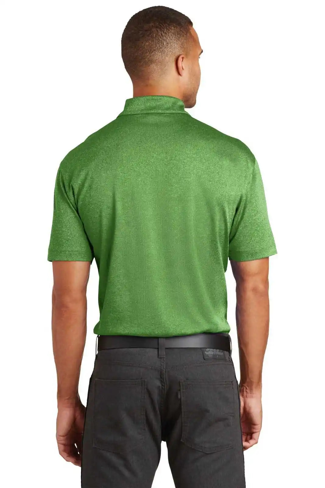 Port Authority K576 Trace Heather Polo - Vine Green