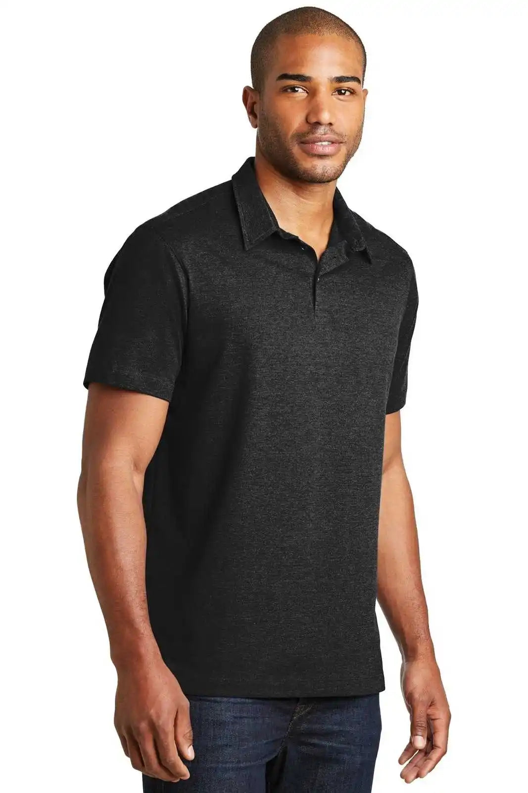 Port Authority K577 Meridian Cotton Blend Polo - Black