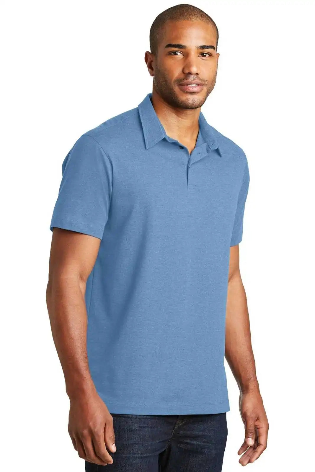 Port Authority K577 Meridian Cotton Blend Polo - Blue Skies