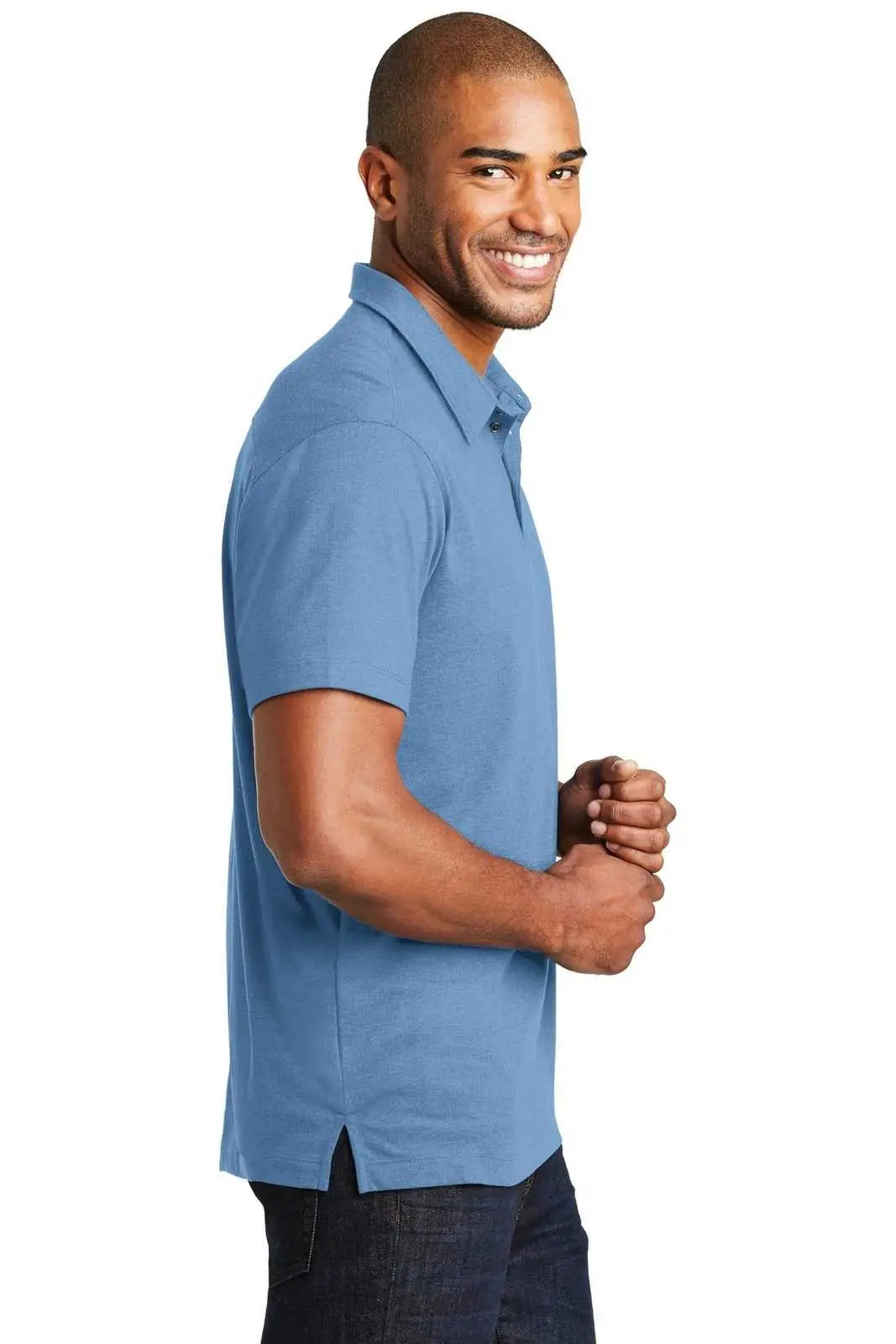 Port Authority K577 Meridian Cotton Blend Polo - Blue Skies