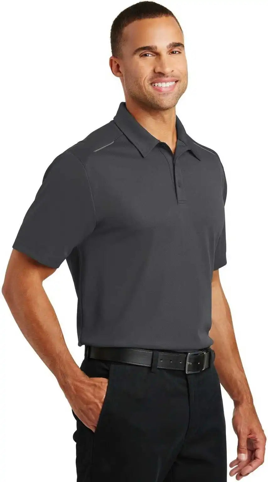 Port Authority K580 Pinpoint Mesh Polo Battleship Gray