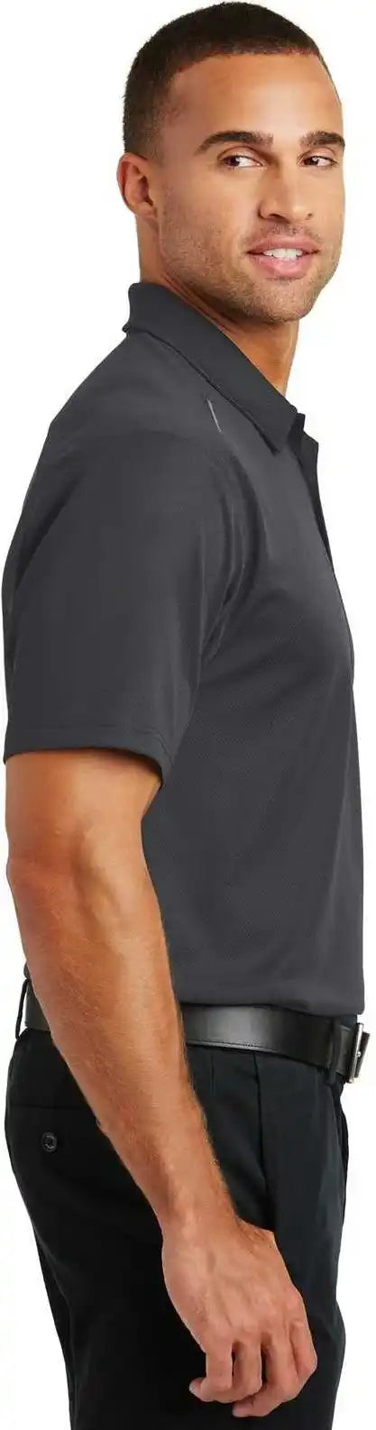 Port Authority K580 Pinpoint Mesh Polo Battleship Gray