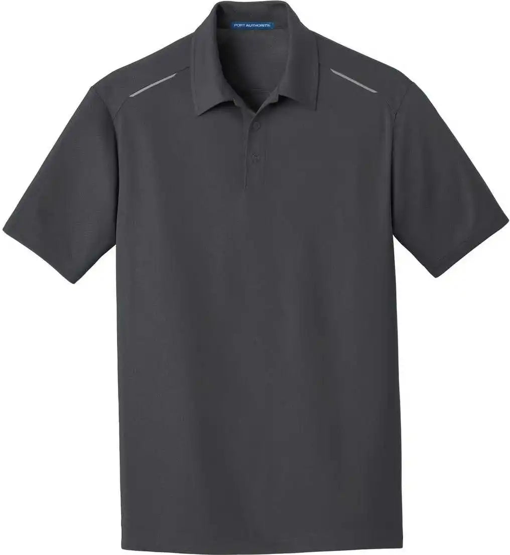 Port Authority K580 Pinpoint Mesh Polo Battleship Gray