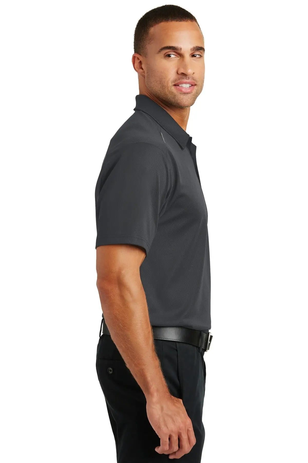 Port Authority K580 Pinpoint Mesh Polo - Battleship Gray
