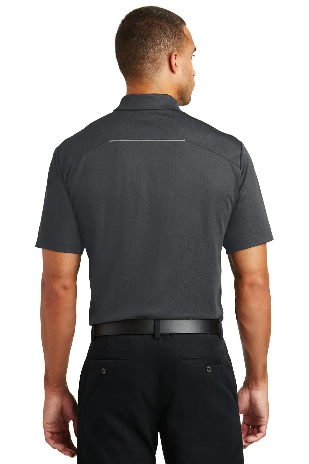 Port Authority K580 Pinpoint Mesh Polo - Battleship Gray