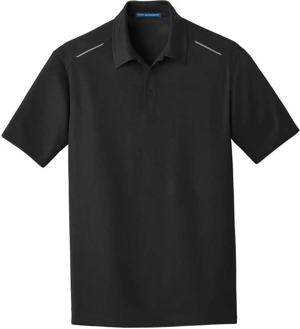 Port Authority K580 Pinpoint Mesh Polo Black