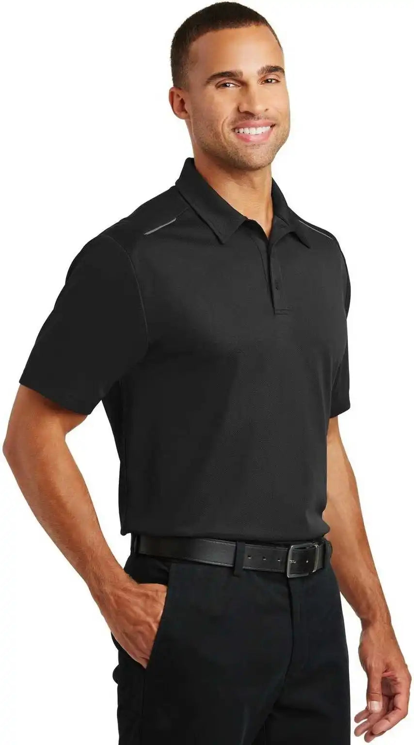 Port Authority K580 Pinpoint Mesh Polo Black
