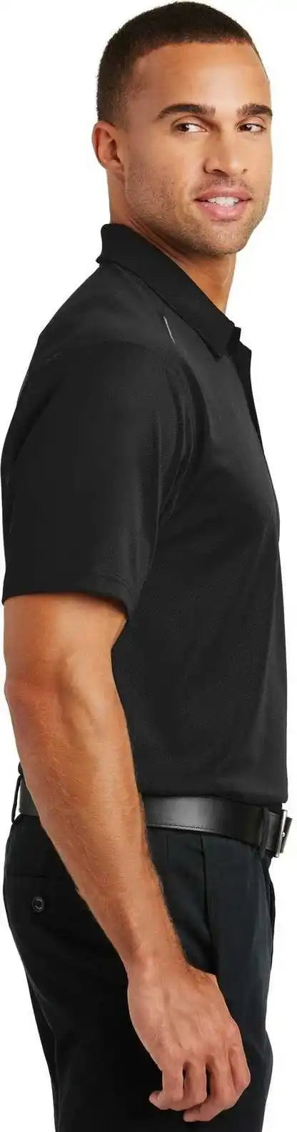 Port Authority K580 Pinpoint Mesh Polo Black