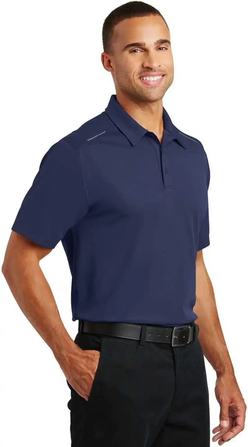 Port Authority K580 Pinpoint Mesh Polo - True Navy