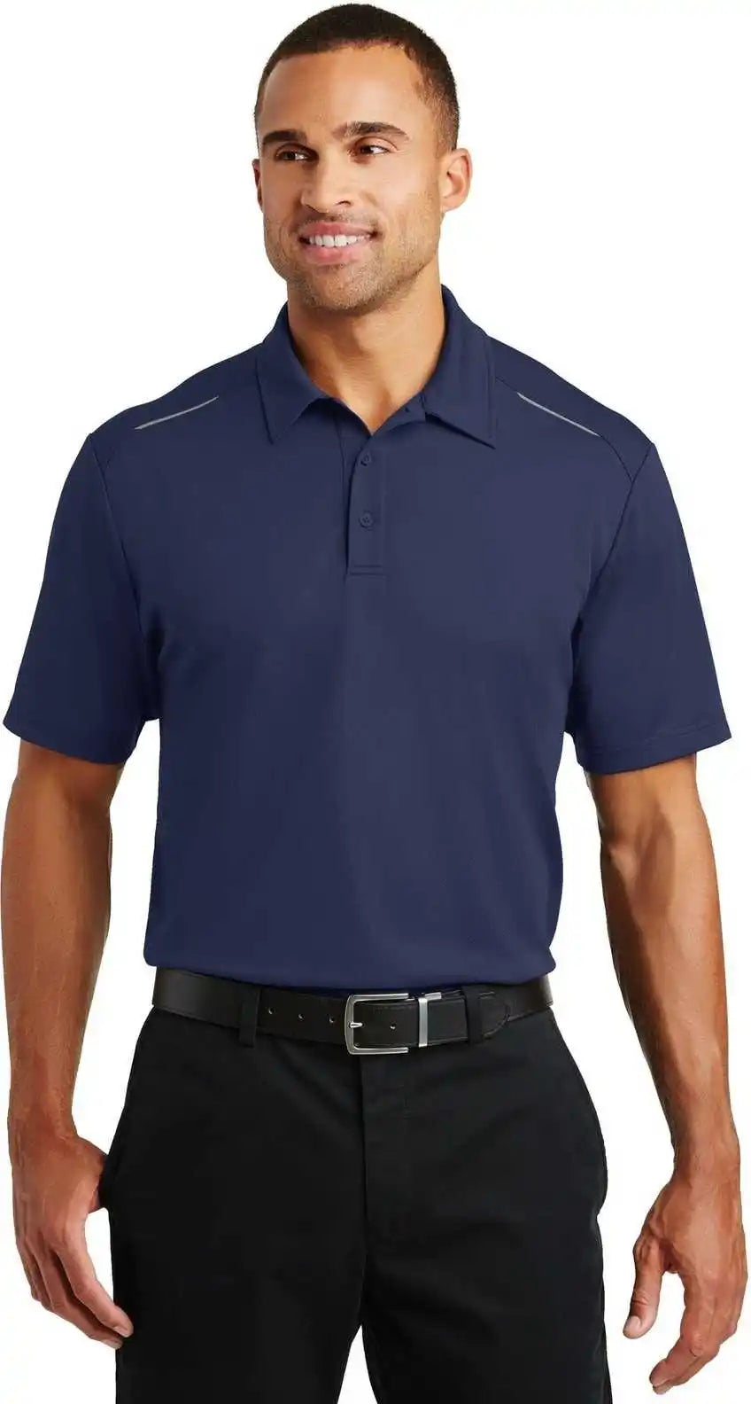 Port Authority K580 Pinpoint Mesh Polo - True Navy