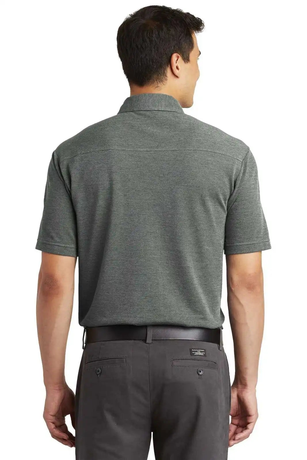 Port Authority K581 Coastal Cotton Blend Polo - Deep Black White