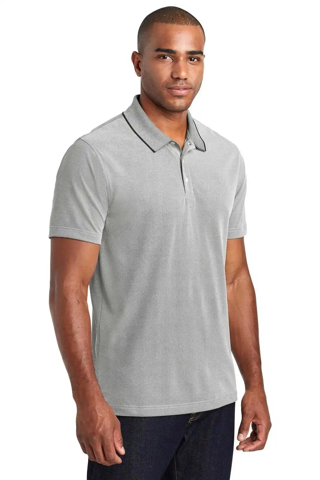 Port Authority K582 Poly Oxford Pique Polo - Black