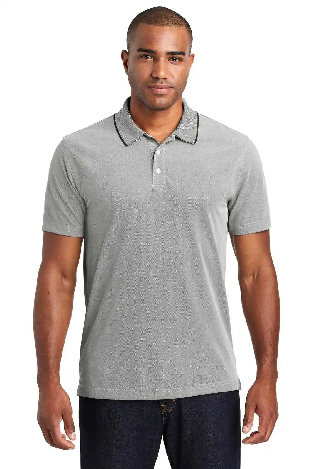 Port Authority K582 Poly Oxford Pique Polo - Black