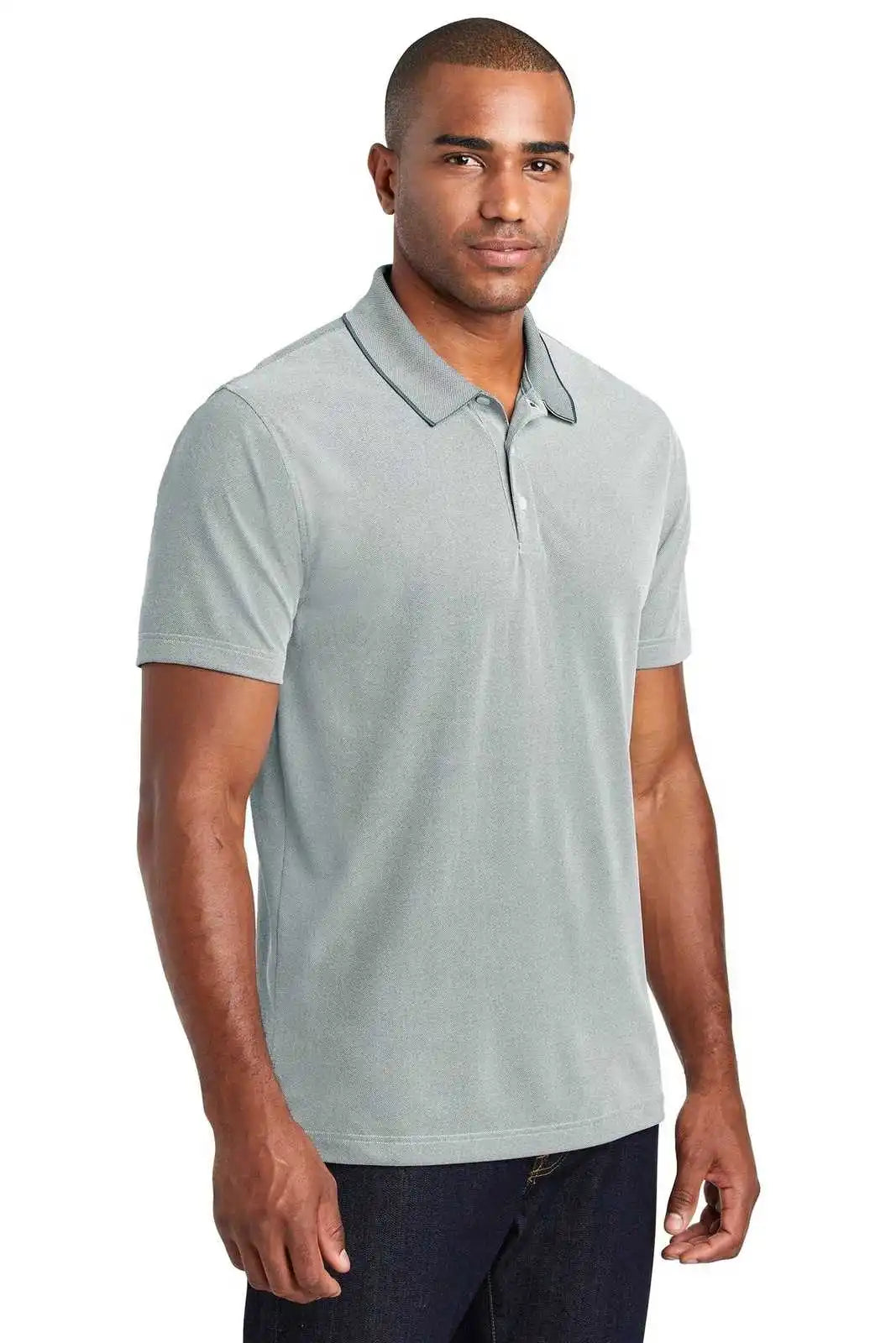 Port Authority K582 Poly Oxford Pique Polo - Gusty Gray