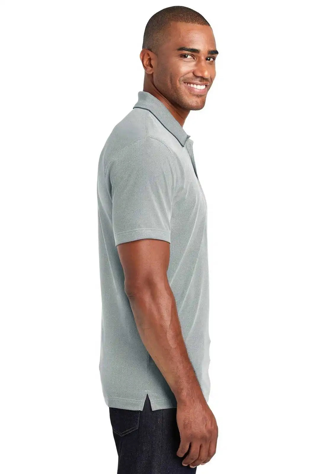 Port Authority K582 Poly Oxford Pique Polo - Gusty Gray