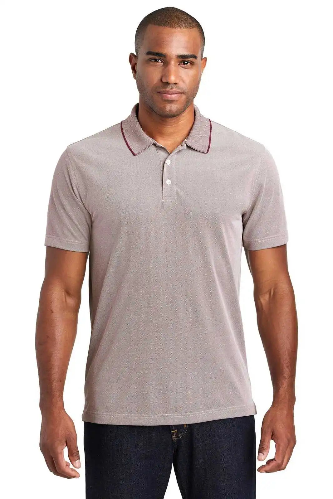 Port Authority K582 Poly Oxford Pique Polo - Maroon