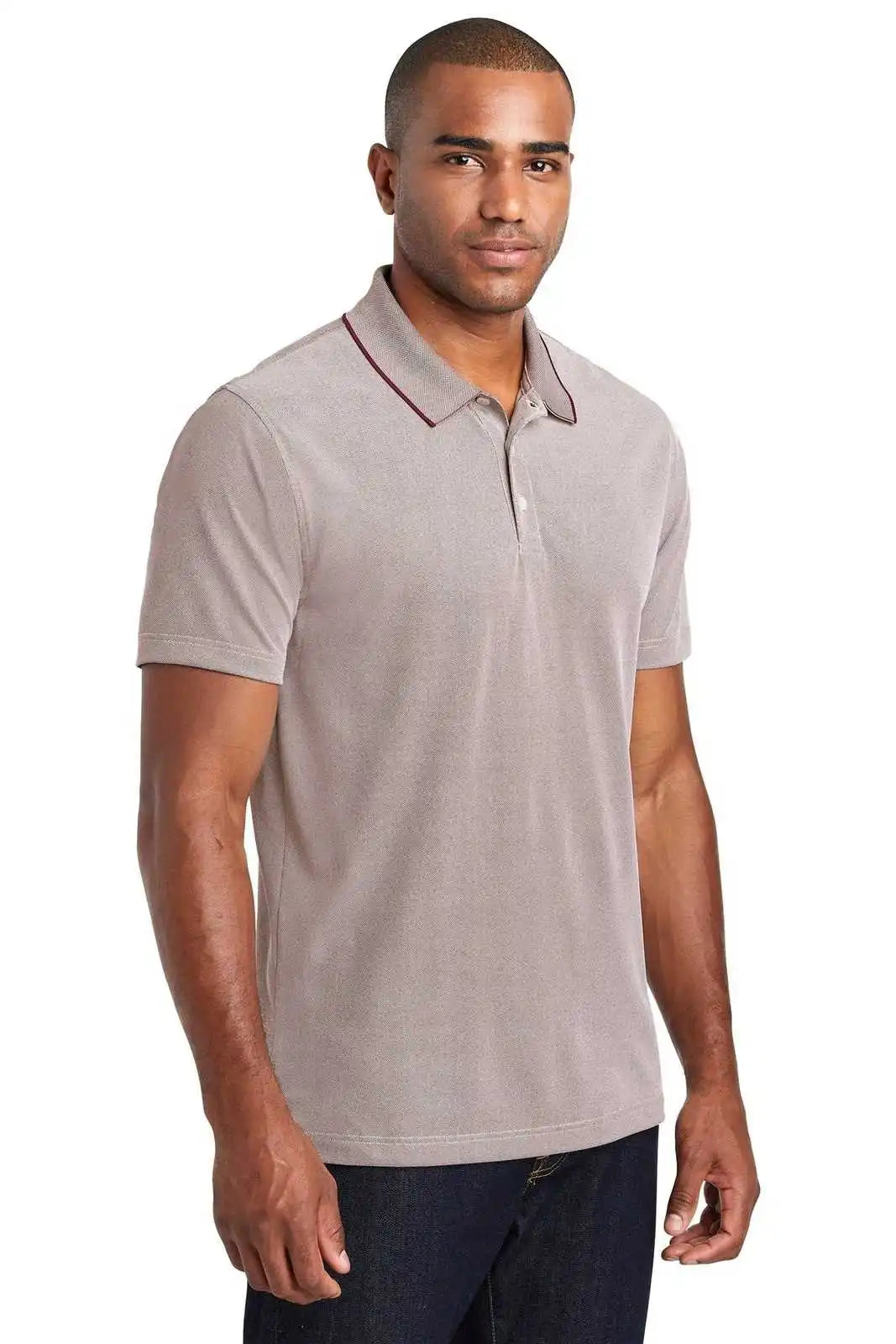 Port Authority K582 Poly Oxford Pique Polo - Maroon