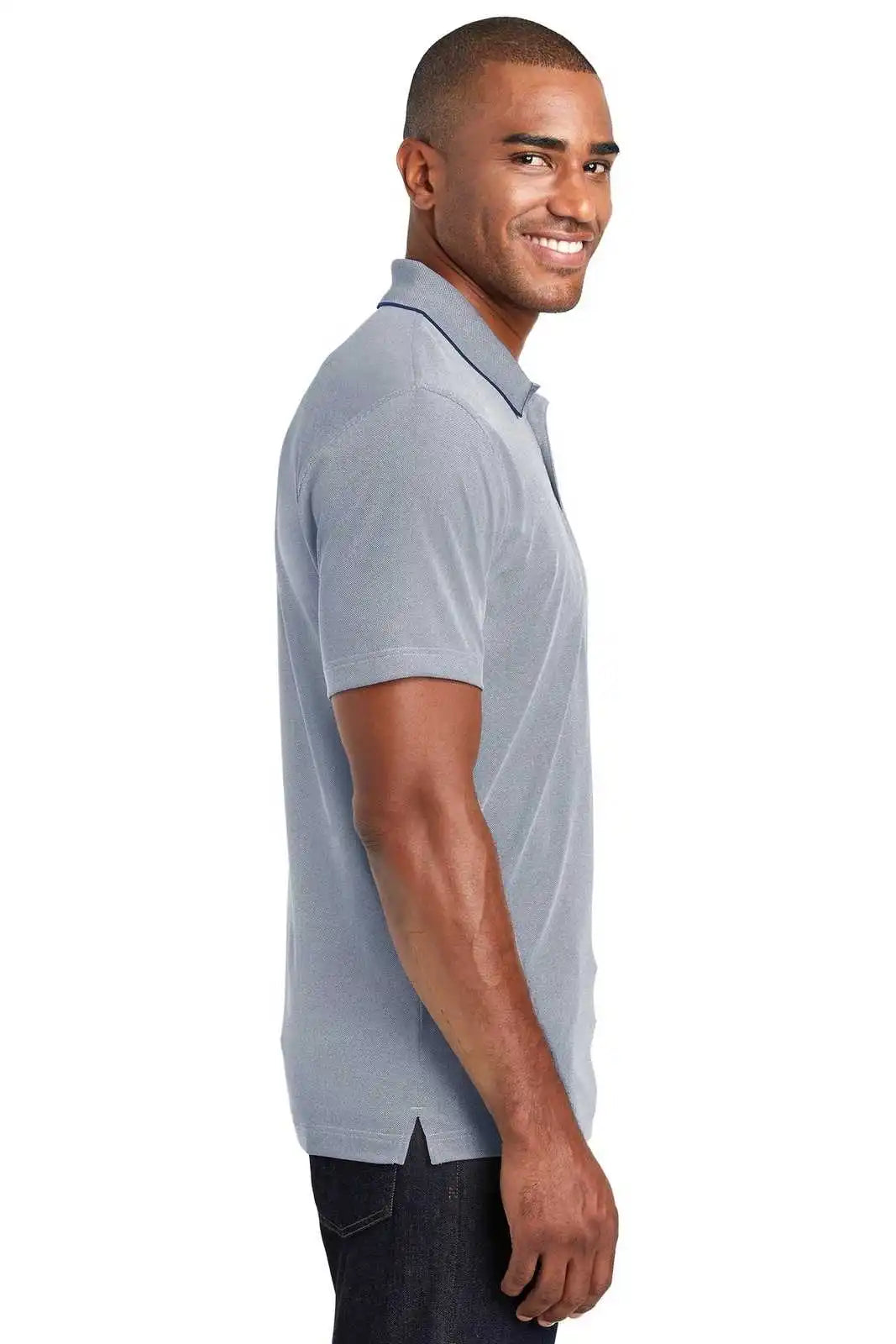 Port Authority K582 Poly Oxford Pique Polo - True Navy