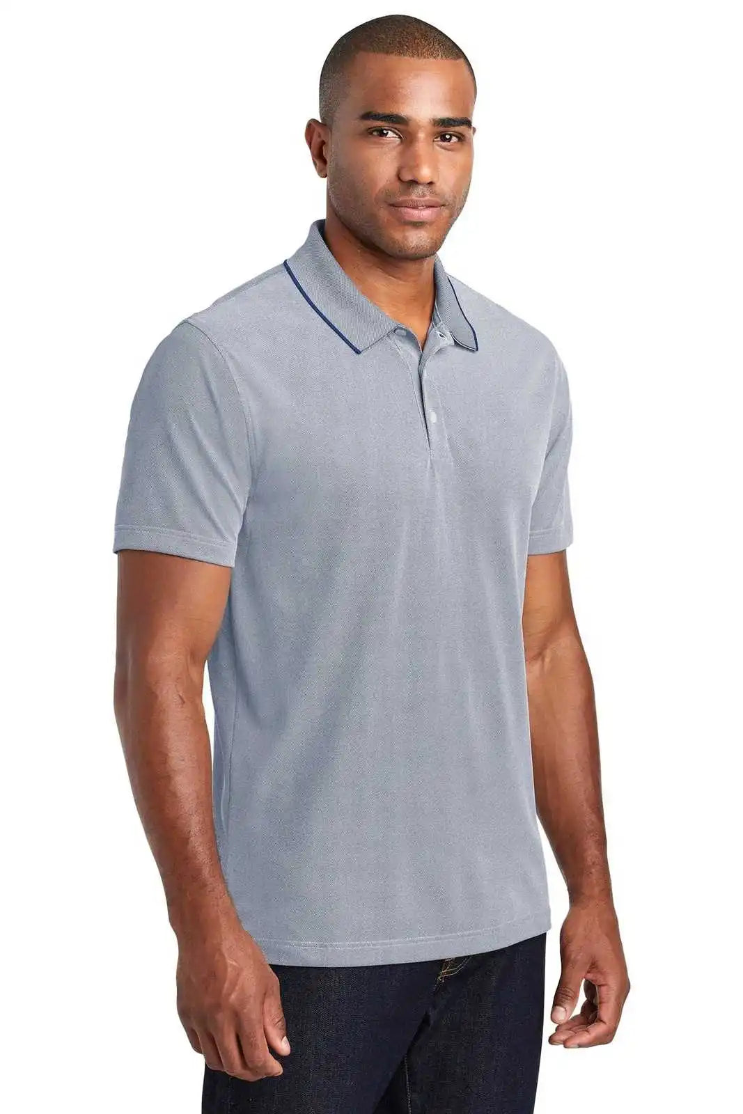 Port Authority K582 Poly Oxford Pique Polo - True Navy