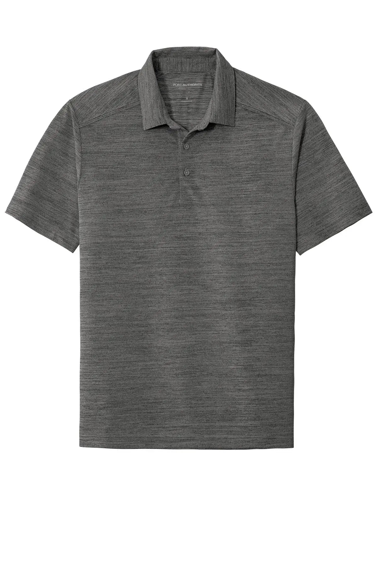 Port Authority K583 Stretch Heather Polo - Black Thunder Gray