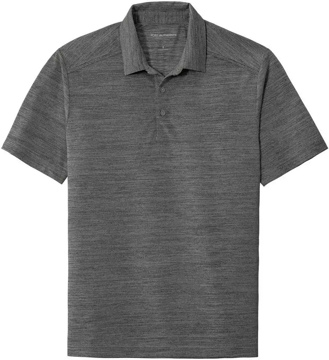 Port Authority K583 Stretch Heather Polo Black Thunder Gray