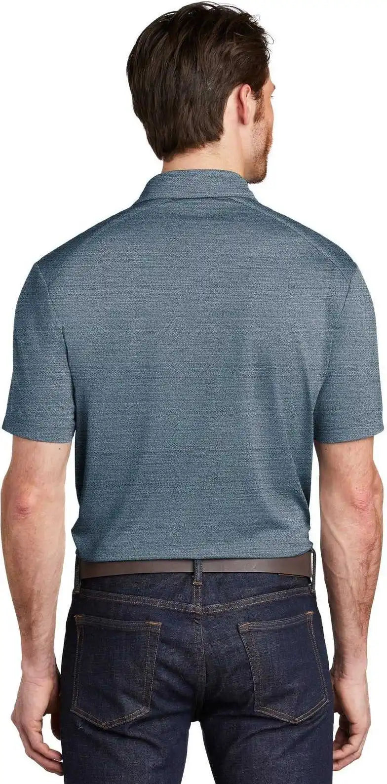 Port Authority K583 Stretch Heather Polo - Regatta Blue Gusty Gray