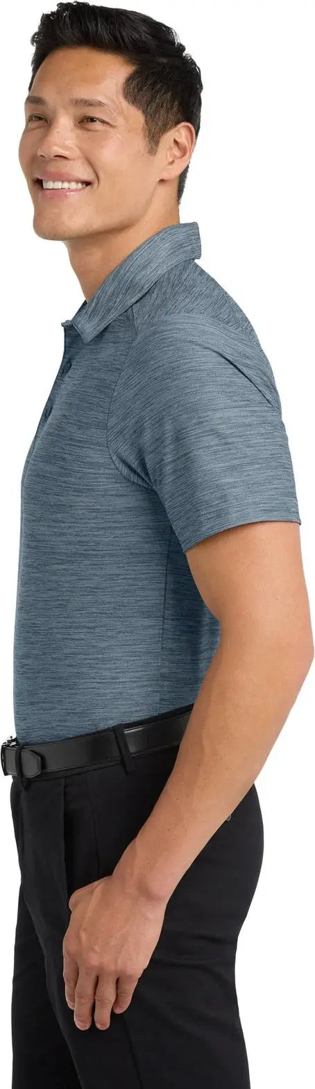 Port Authority K583 Stretch Heather Polo - Regatta Blue Gusty Gray